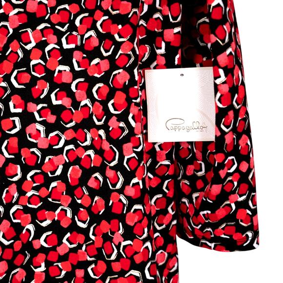 Phoebe Buffay Style Bubblegum Lookalike Top Size XL Ruffled Pink Red Polka Dot - Picture 3 of 6